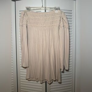 Sky strapless dress in stone size small